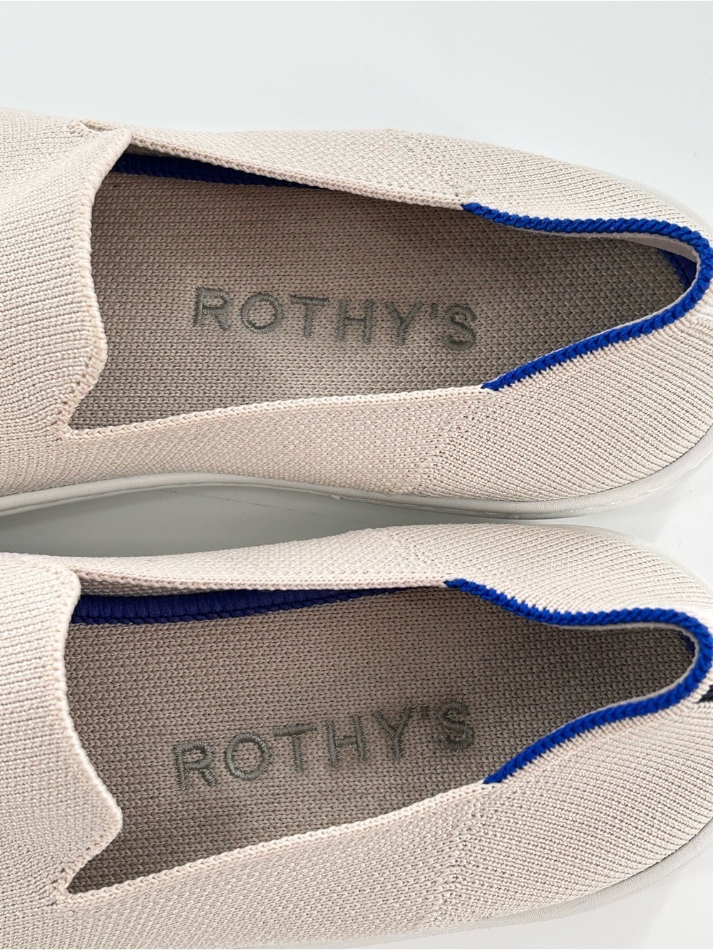 Rothy's The Original Knit Slip On Sneaker Sand Beige Size 8.5 - Picture 6 of 9